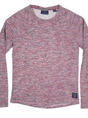 Scotch & Soda Mens Melange Sweater M Pink Marled Crewneck Sweatshirt Long Sleeve
